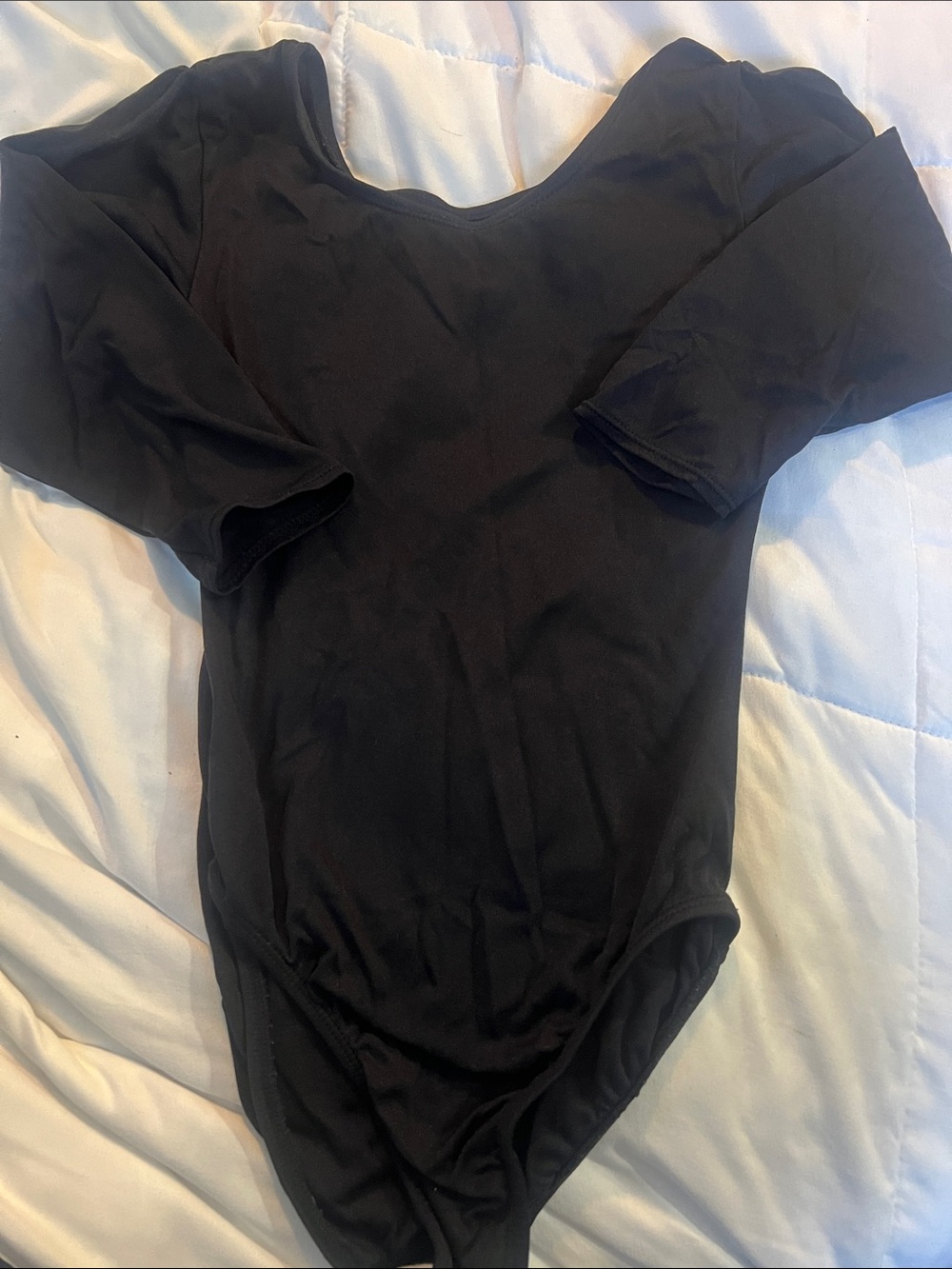 Jacques Moret Black Kids Long Sleeve One-Piece Leotard